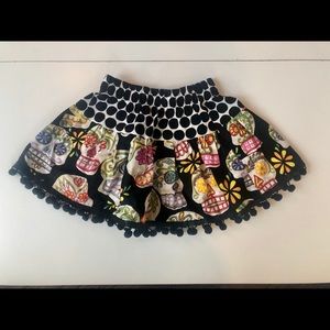 NWOT GIRLS DIA DE LOS MUERTOS SKIRT